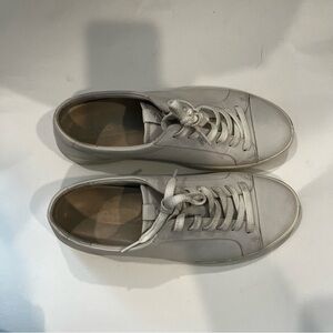 Ecco white leather flat lace up shoes size 40